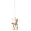 Adorno de Metal Osito de Peluche Off White/Blue