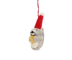 Adorno Navidad Ratoncito Light Grey