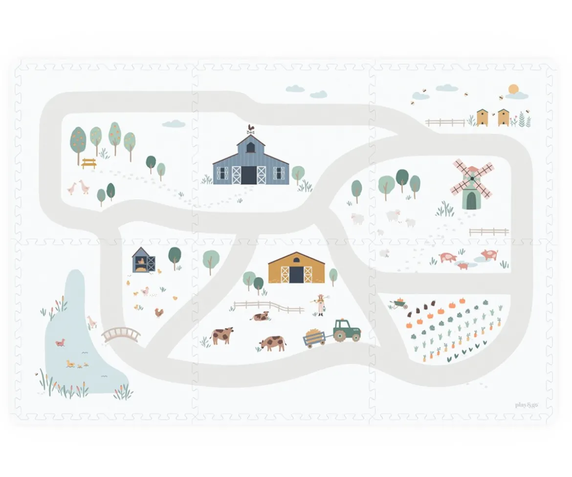 Alfombra de Juegos Tiloo Puzzle Farm