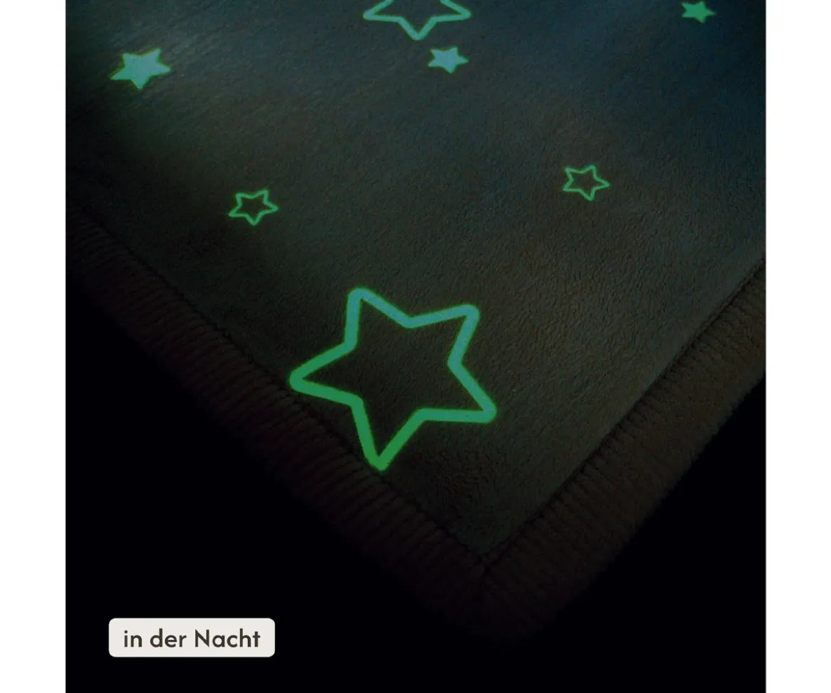 Alfombra Infantil Brilla en la Oscuridad Stars 170 x 120 cm