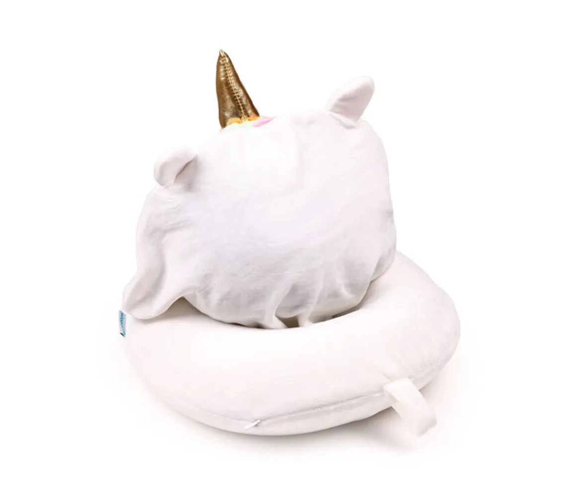 Almohada de Viaje con Memoria y Capucha Hoodeazzz Astra El Unicornio