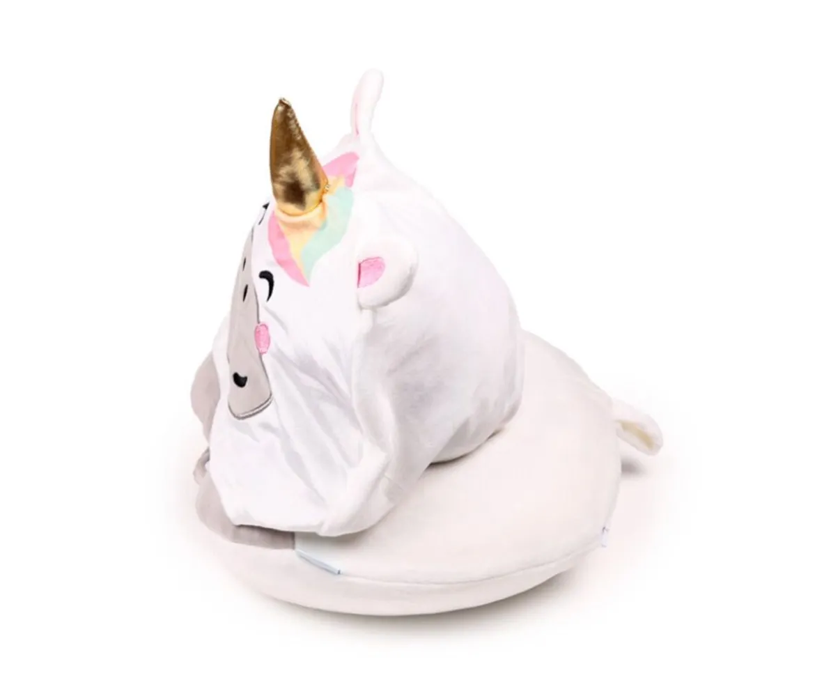 Almohada de Viaje con Memoria y Capucha Hoodeazzz Astra El Unicornio