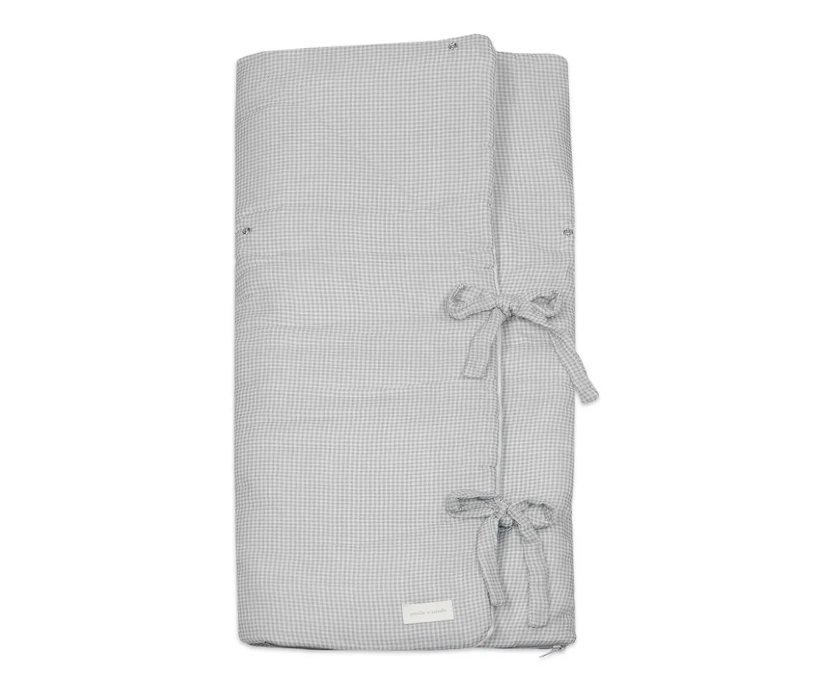 Arrullo/Manta Little Bloom Vichy Gris