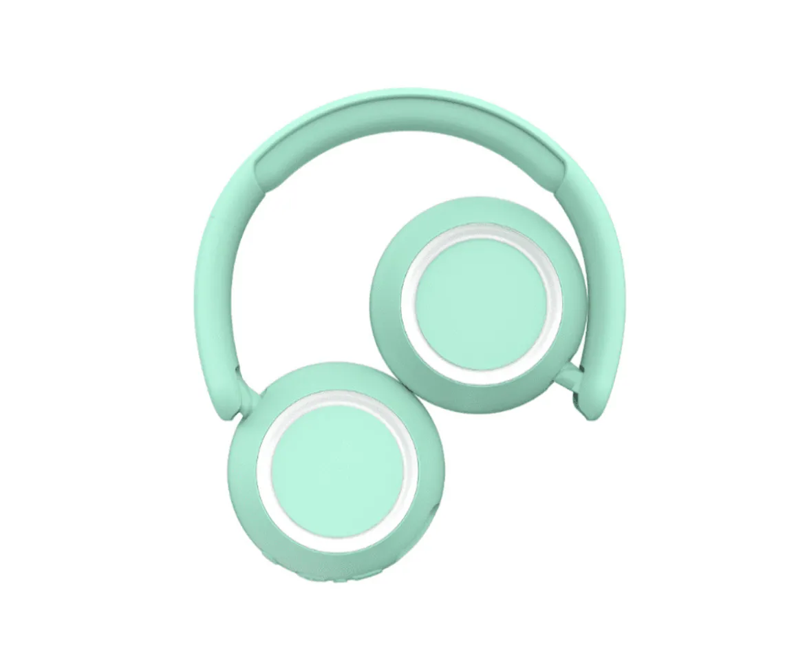 Auriculares con Luz Ambiental Verde Menta