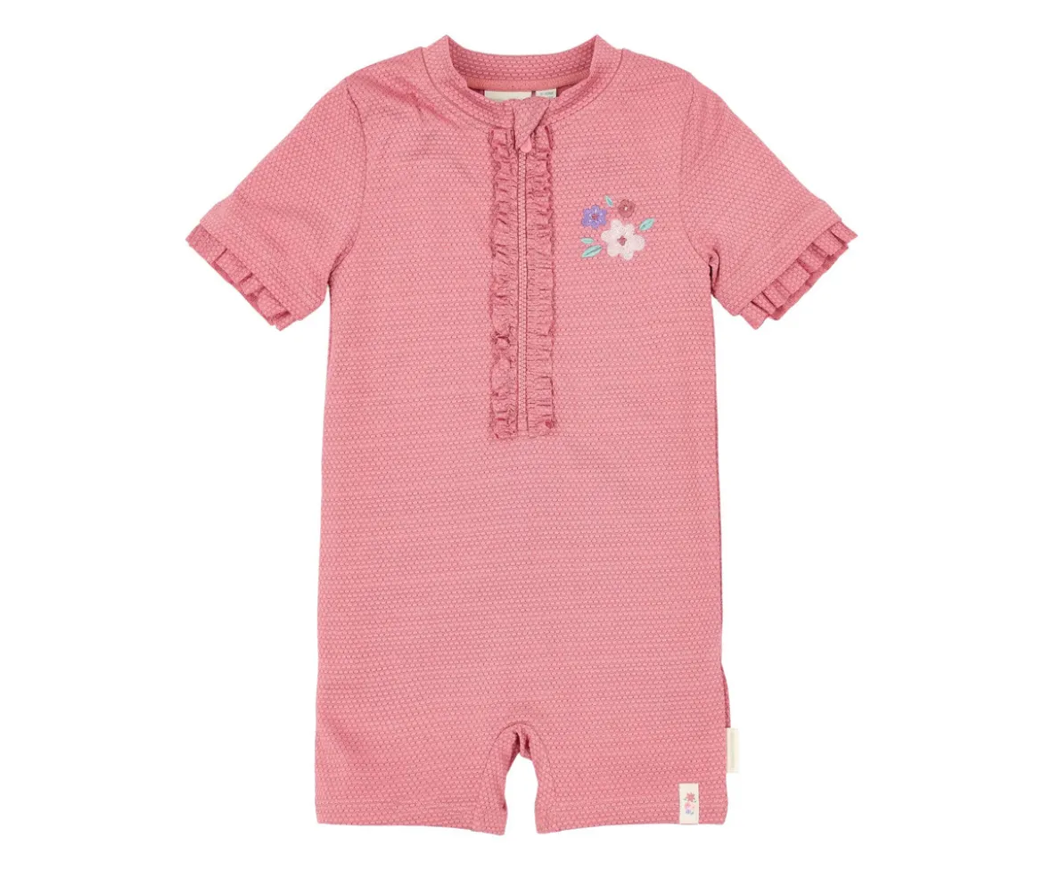 Bañador con Cremallera Pink Rose
