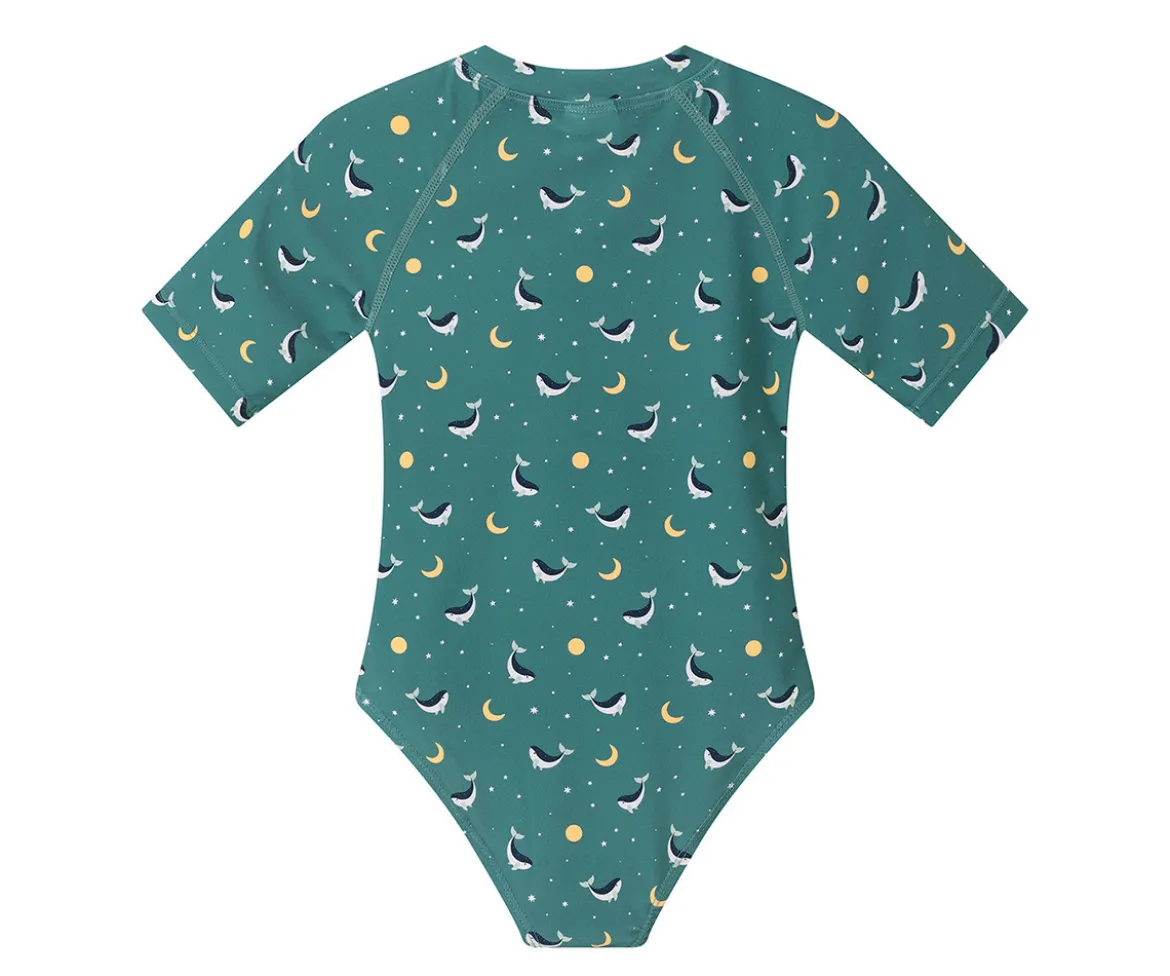 Bañador con Cremallera Whale Teal