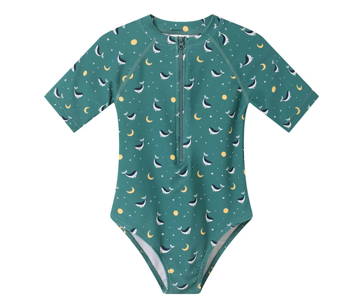 Bañador con Cremallera Whale Teal