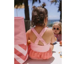 Bañador Cruzado con Volantes Stripes Bloom & Blush