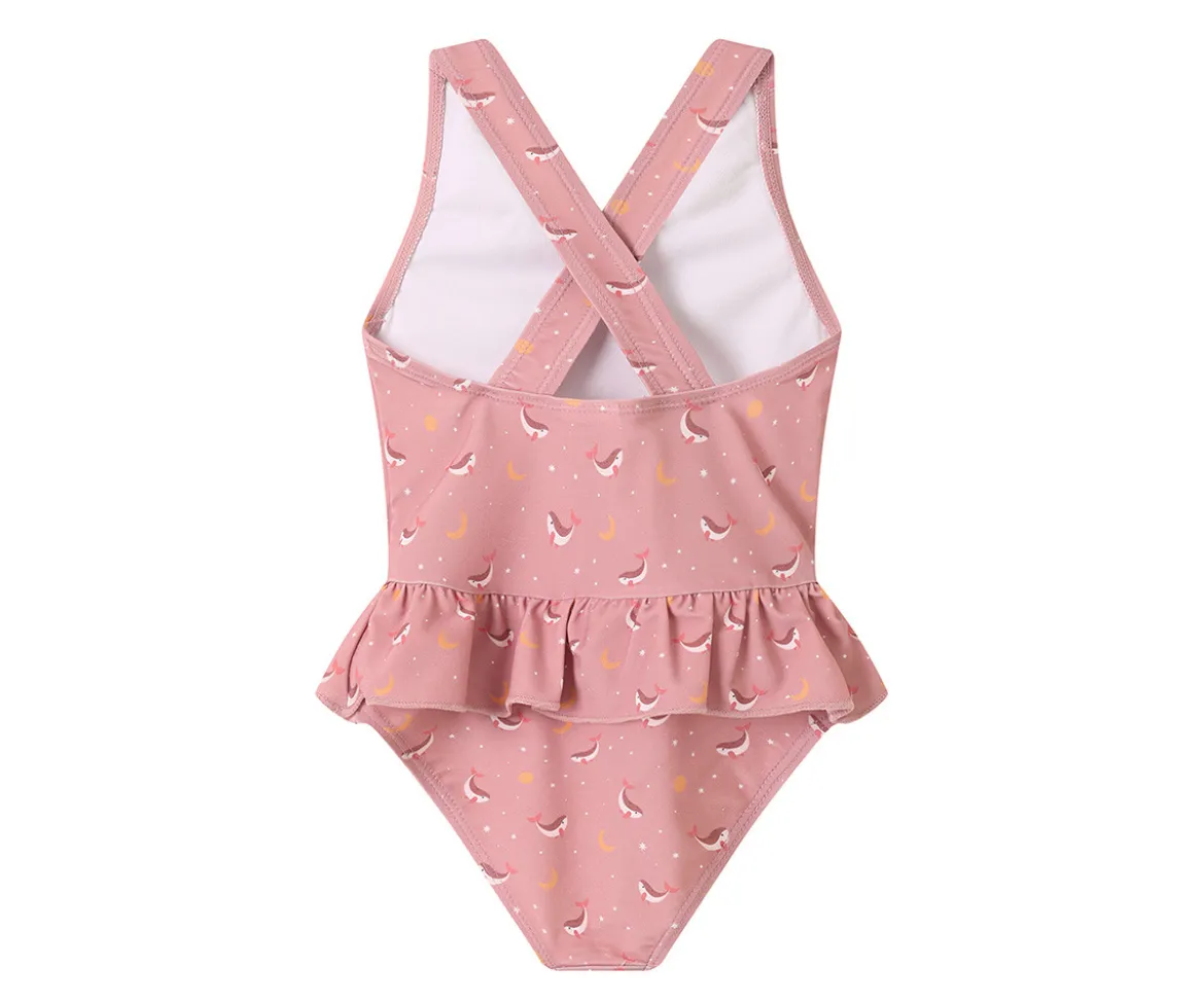 Bañador Cruzado con Volantes Whale Pink