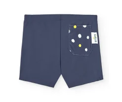 Bañador Short Protección Solar Lunares Navy