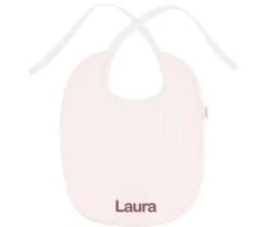 Babero Algodón Dorset Rosa Personalizable