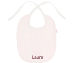 Babero Algodón Dorset Rosa Personalizable