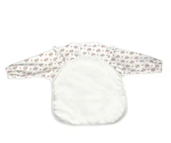 Babero con Mangas Botton Flores