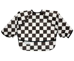 Babero con Mangas Impermeable Checkers Black