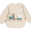 Babero con Mangas Tiny Farm Sand 6-18m Personalizable