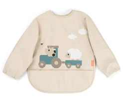 Babero con Mangas Tiny Farm Sand 6-18m Personalizable