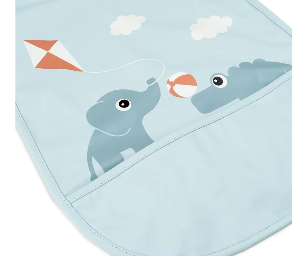 Babero con Velcro Playground Blue