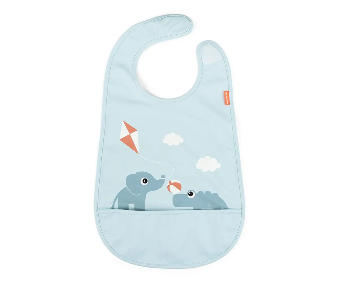 Babero con Velcro Playground Blue