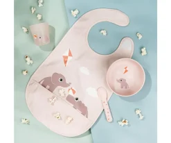 Babero con Velcro Playground Powder
