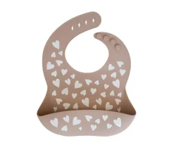 Babero de Silicona Fall in Love Taupe