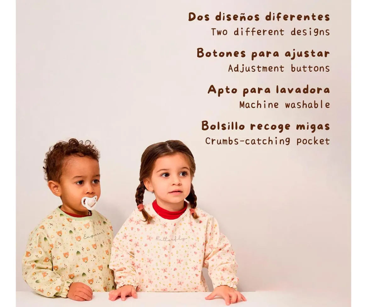Babero Impermeable con Mangas Butterfly