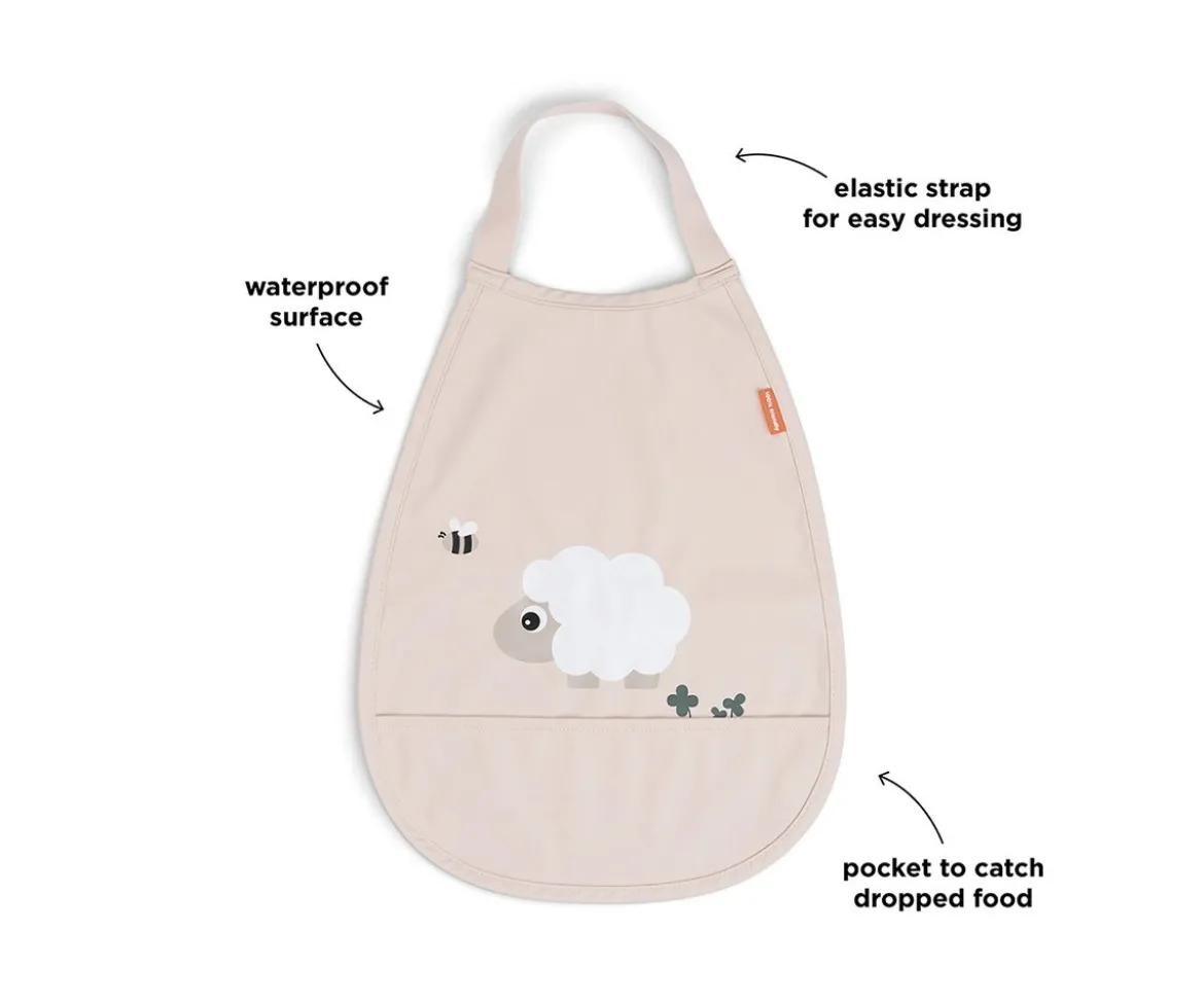Babero Pull-Over Tiny Farm Powder