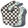 3 Baberos Checkers Black