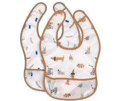 2 Baberos Impermeables Little Mateys Royal Blue