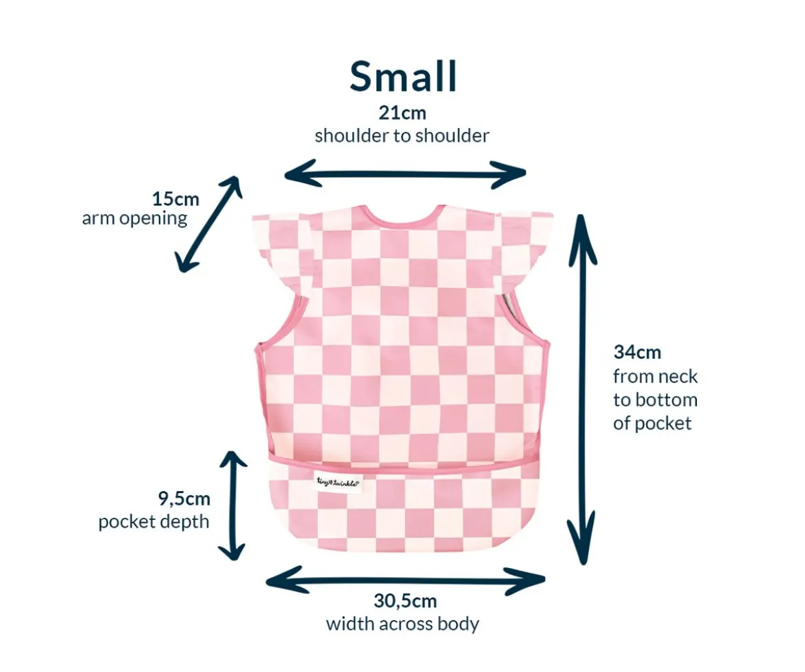 Babero Sin Mangas Impermeable Checkers Beige
