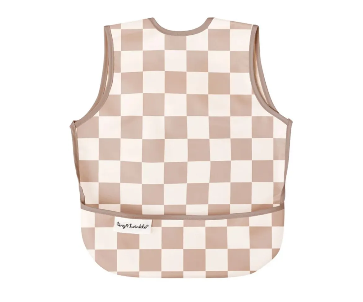 Babero Sin Mangas Impermeable Checkers Beige