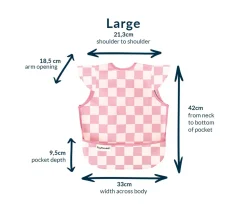 Babero Sin Mangas Impermeable Checkers Beige