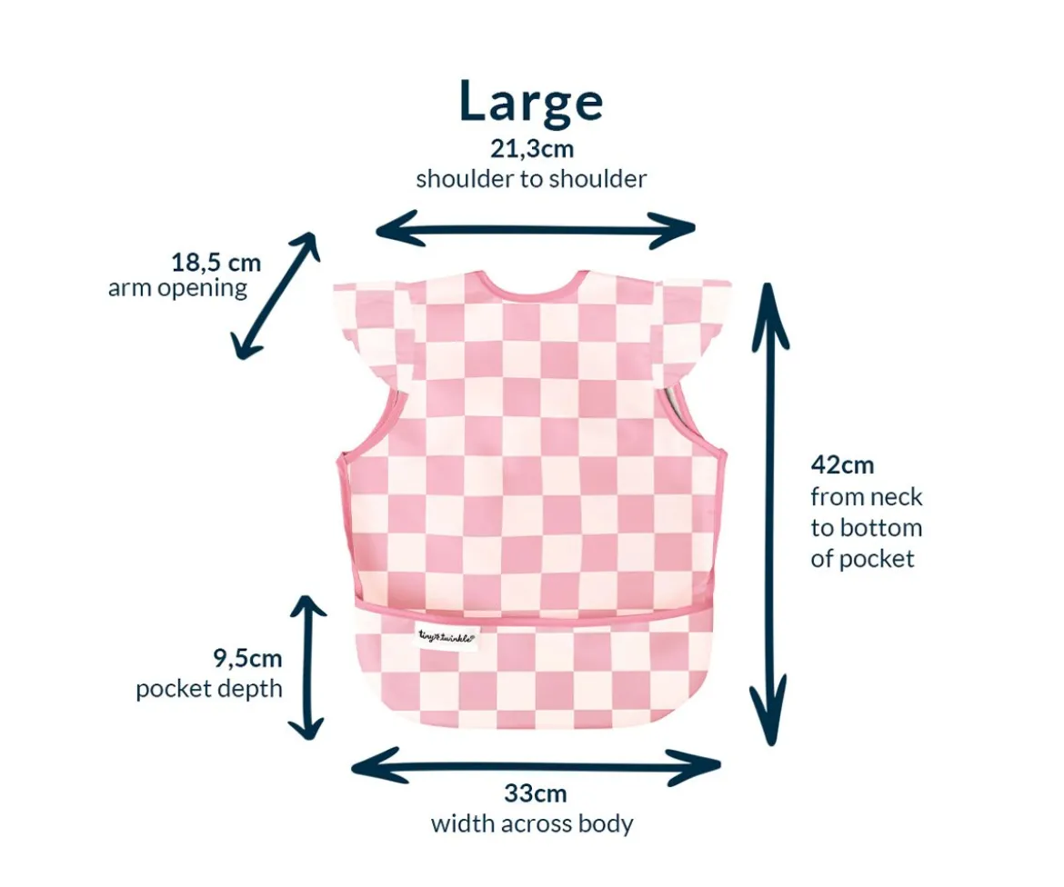 Babero Sin Mangas Impermeable Checkers Beige