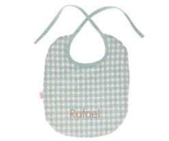 Babero Vichy Verde Personalizable