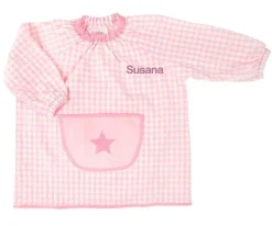 Babi con Bolsillo Central Estrella Rosa Personalizable