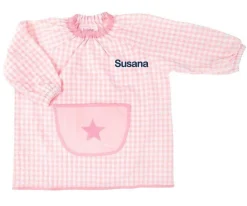 Babi con Bolsillo Central Estrella Rosa Personalizable