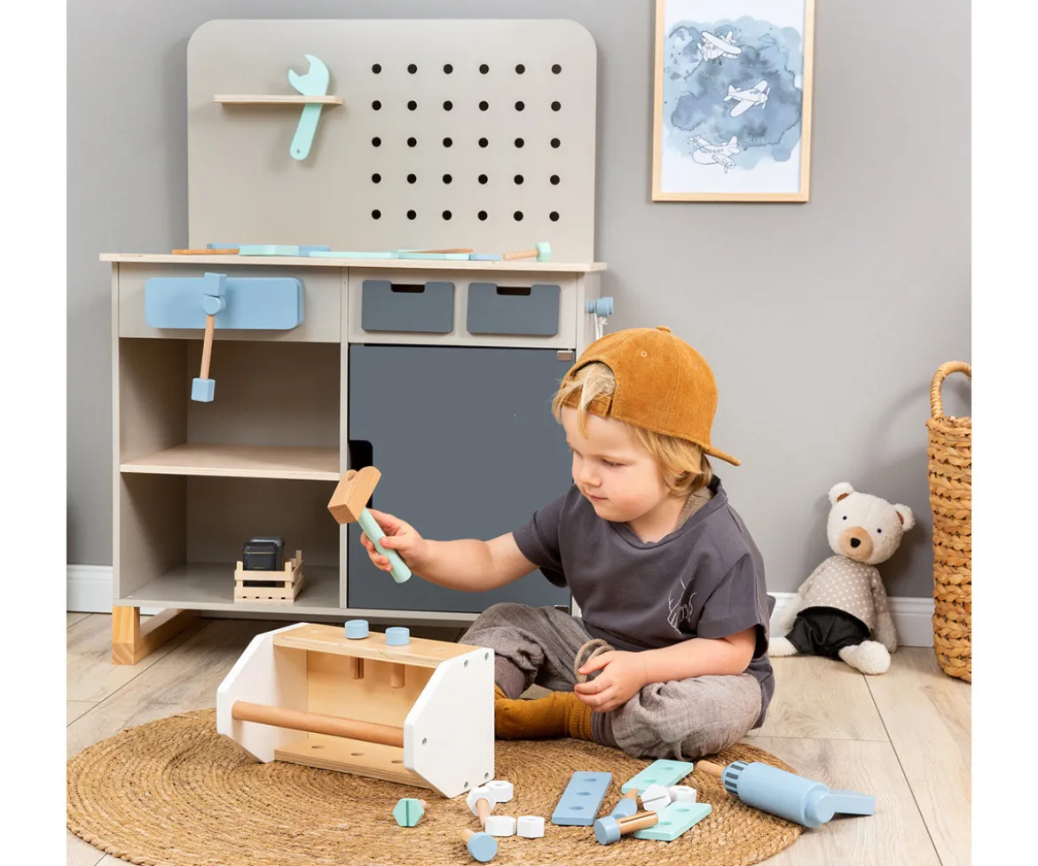 Banco de Trabajo Infantil Fagus Gris/Natural