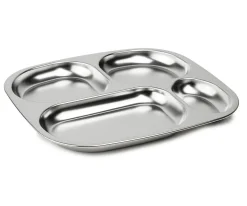 Bandeja Acero Inoxidable con Compartimentos