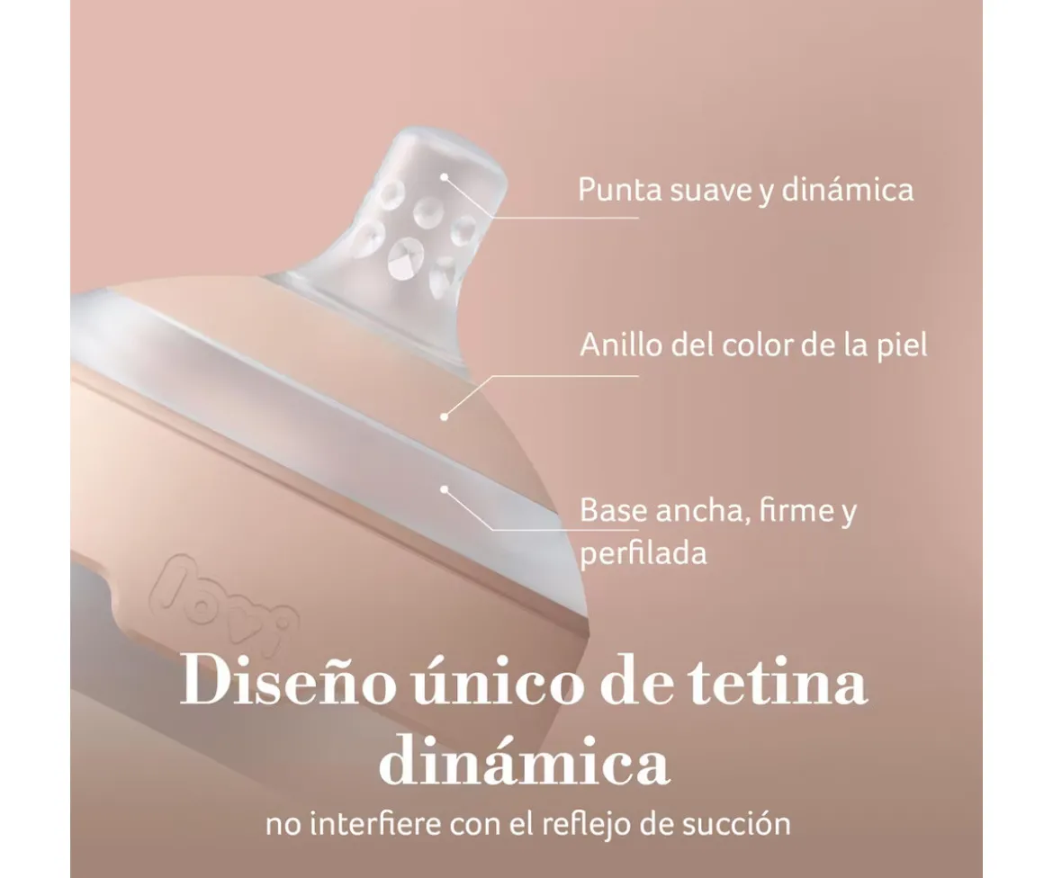 Biberón con Tetina Dinámica LOVI Mammafeel 330 ml