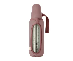 Biberón Cristal BIBS Blush 225ml + Fundas Biberón Large