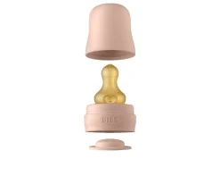 Biberón Cristal BIBS Blush 225ml + Fundas Biberón Large