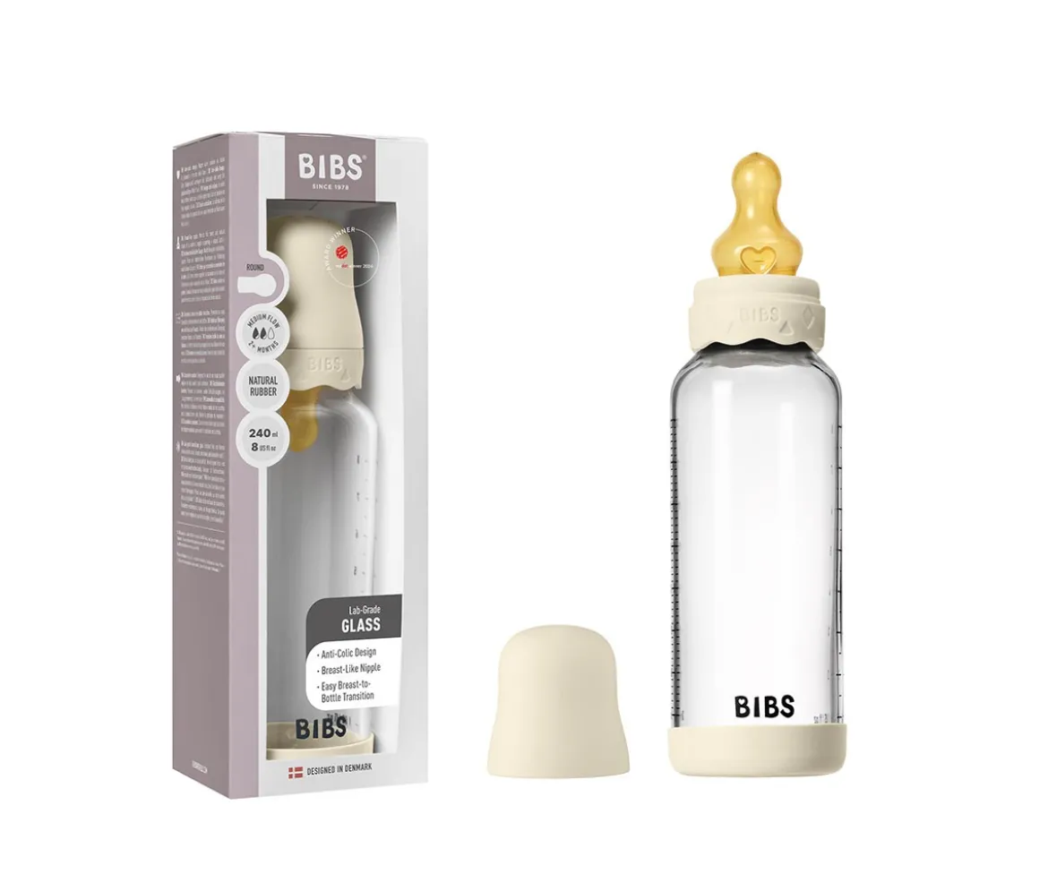 Biberón Cristal BIBS Boheme Ivory 240ml