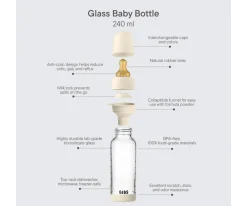 Biberón Cristal BIBS Ivory 240ml