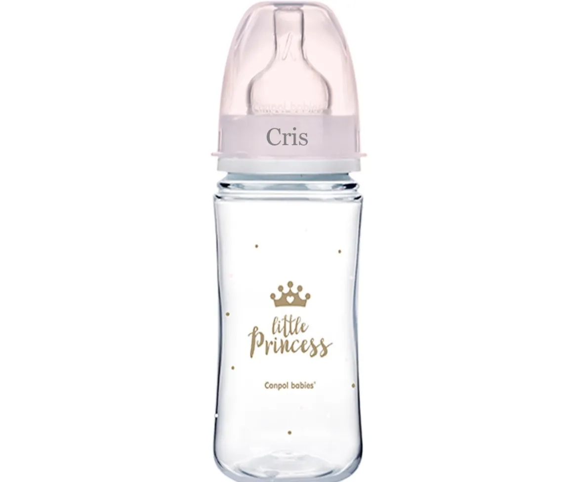 Biberón Personalizable Anticólicos Royal Baby Rosa 240ml