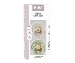 BIBS Pacifier Studio Colour 2 PACK Bumblebee Latex Mushroom Mix