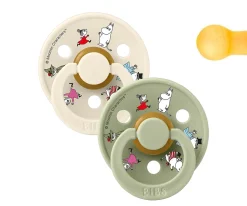 BIBS x Moomin 2 Chupetes Colour Round Polka Ivory Mix