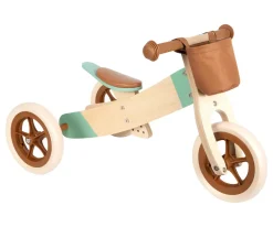 Bicicleta Aprendizaje y Triciclo Maxi Caramelo