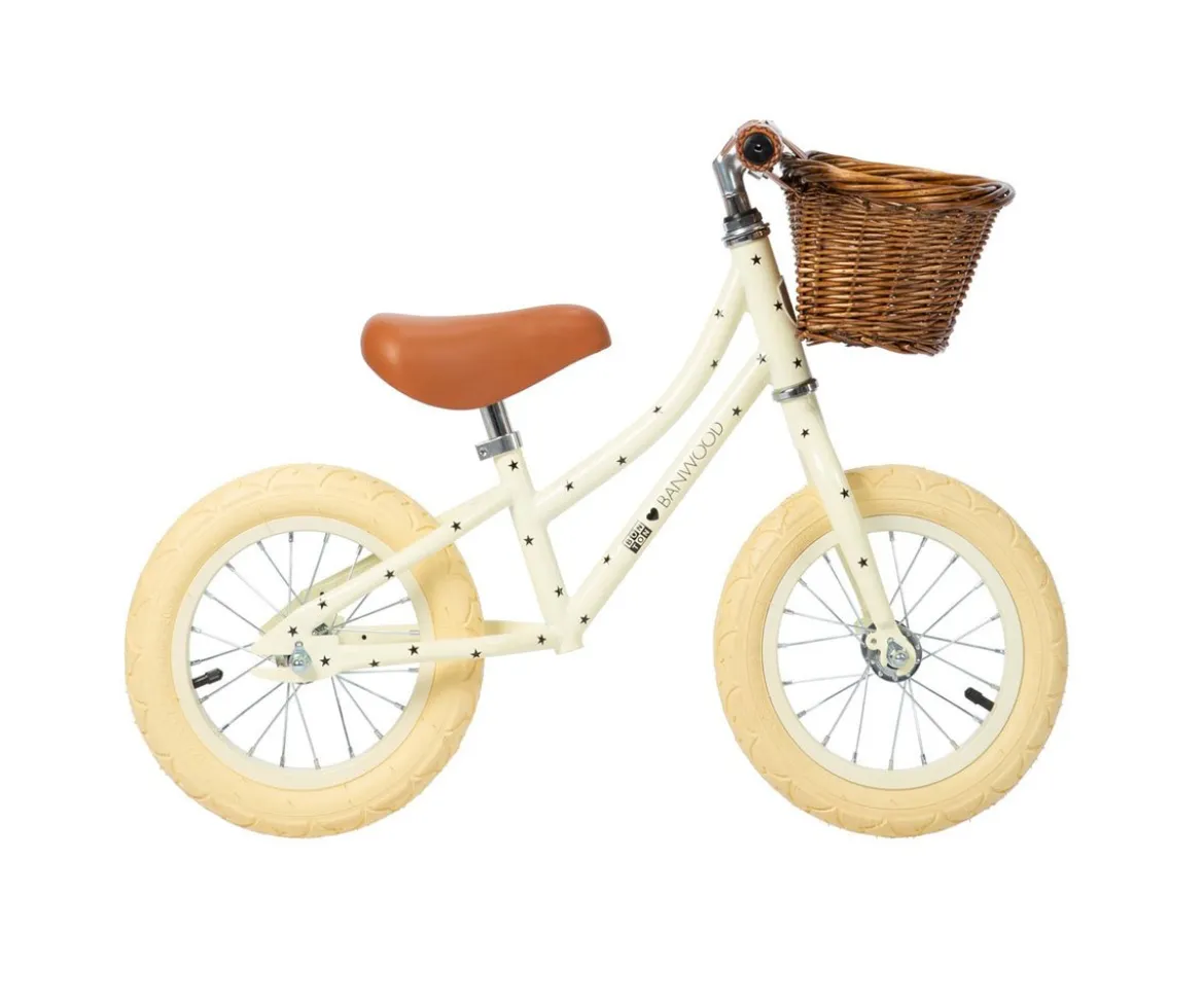 Bicicleta Banwood sin Pedales First Go! Bonton Crema