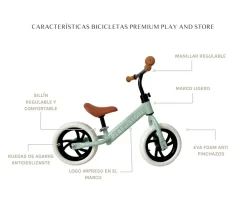 Bicicleta Equilibrio Premium + Casco Light Taupe