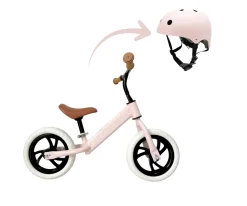 Bicicleta Equilibrio Premium + Casco Pink