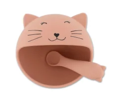 Bol con Ventosa y Cuchara de Silicona Mrs. Cat